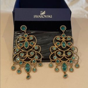 Swarovski long dangle crystal earrings
